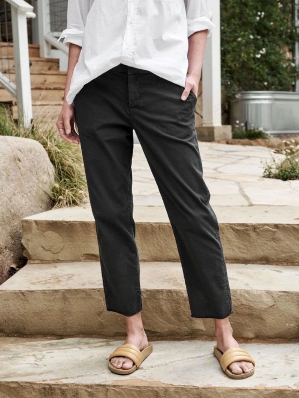 Frank & Eileen Wicklow Black Cropped Pants